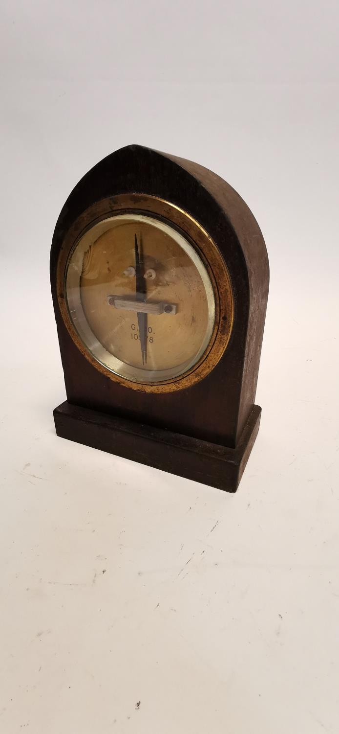 Early 20th. C. mahogany and brass meter from the GPO. {18 cm H x 14 cm L x 7 cm D}
