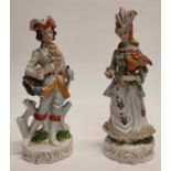 German ceramic figures of a Lady and Gentleman.