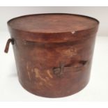 Early 20th C. bentwood hat box .
