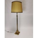 Good quality brass corinthian column standard lamp {107 cm H x 57 cm Dia.}.