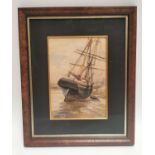 19th C. Maritime scene Watercolour.