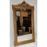 19th C. giltwood and gesso overmantle mirror.