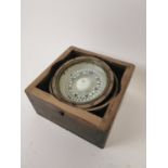 19th C. ship's compass from the same ship as previous lot {15 cm H x 30 cm W x 30 cm D}.