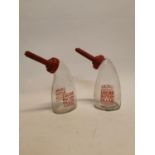 Early 20th C. pair of Lucas battery filler bottles