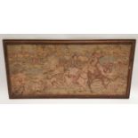 Good quality tapestry in oak frame .