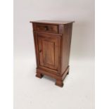 19th. C. walnut single door bedroom locker.{76 cm H x 34 cm D x 30 cm W}.