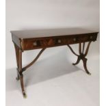 Good quality mahogany side table with ormlou mounts in the Regency style {76 cm H x 122 cm W x 51 cm