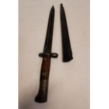 19th. C. Russian bayonet with original scabbard. {40 cm L}