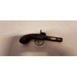 19th. C. percussion capped pistol. {