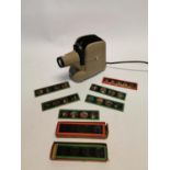 1960s magic lantern with collection of original children's slides.