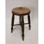 Good quality 19th C. elm stool {51 cm H x 43 cm Dia.}.