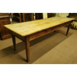 Exceptional quality elm farmhouse table.