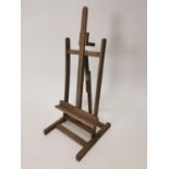 Early 20th C. mahogany artist easel.