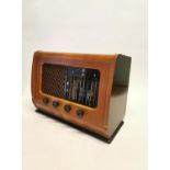 1950's walnut PYE Radio. {38 cm H x 52 cm W x 57 cm D}.