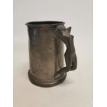 Pewter mug {13 cm H x 10 cm Dia.}.