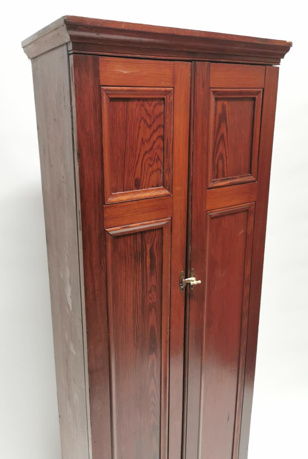 Edwardian pitch pine hall cupboard. - Image 2 of 4