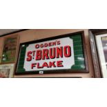 Ogden's St Bruno Flake enamel advertising sign.