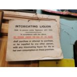 1923 Intoxicating Liquer Act notice