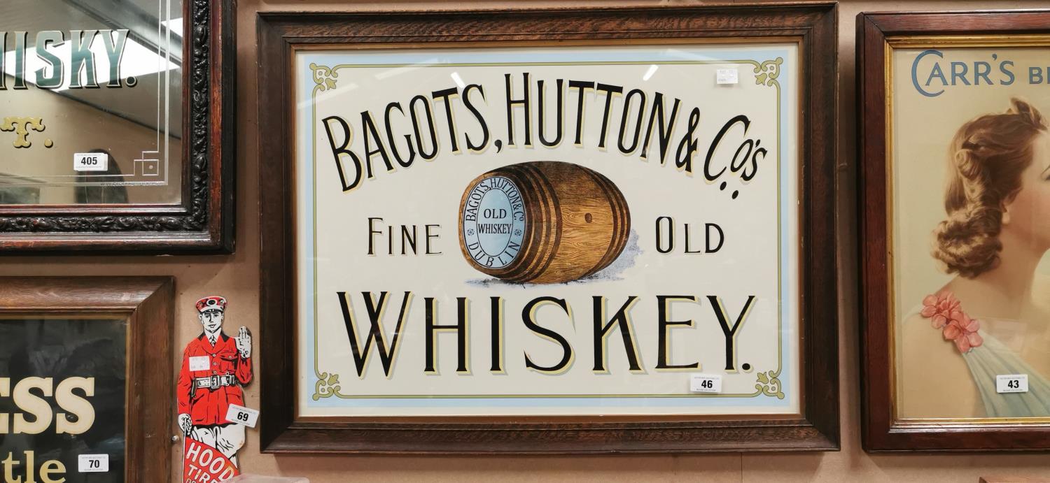 Bagot's, Hutton& Co Fine Old Whiskey advertisement.