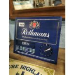 Rothmans window advertising clock.