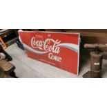 1970's tin plate Coca Cola advertising sign.