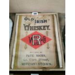 Old Irish Whiskey advertising print.