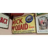 Mick Mc Quaid pictorial enamel advertising sign.