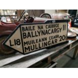 Bi-Lingual Mullingar road sign.