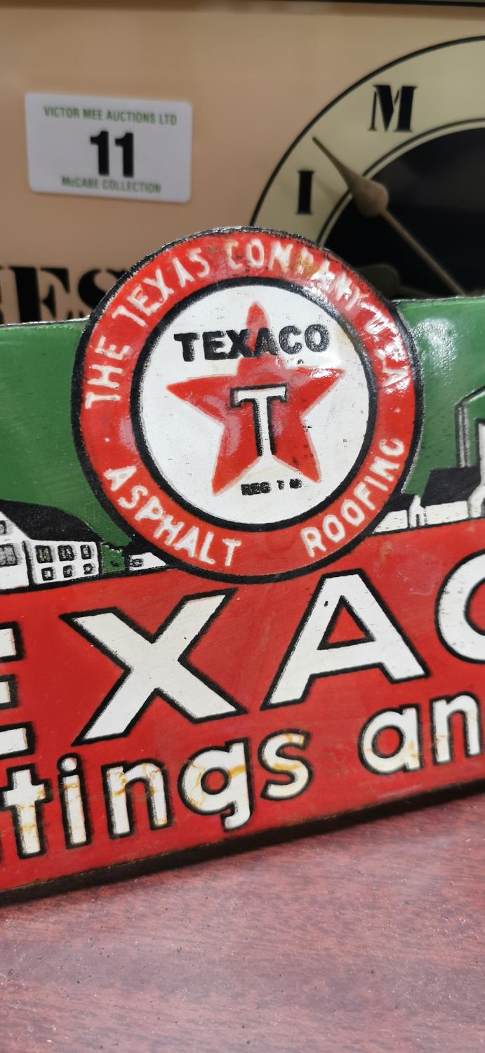 Texaco Roof Coatings and Cements enamel advertising sign. - Image 2 of 3