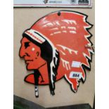 Indian Chief enamel sign.