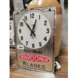 Wardonia advertising clock.