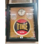 Smithwick's Time framed advertising clock and drinks tray.