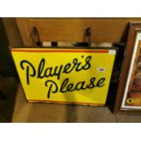 Player's Please enamel advertising sign.