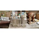 Collection of seven late 19th. C. and early 20th. C. soda siphons.