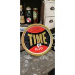 Time Ale advertising tray.