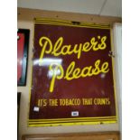Good quality Player's Please advertising sign.