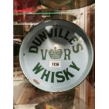 Dunville's VR Whiskey enamel advertising drinks tray.