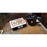 Guinness ceramic shaving mug and Guinness ceramic trinket box Wade England.