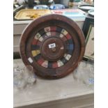 Wooden roulette wheel