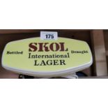 Skol Lager Light Up Advertising Sign.