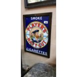 Rare enamel Smoke Players Navy Cut Cigarettes advertising sign
