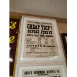 Original framed Great Northern Railway poster.