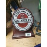 Mc Ardle's Traditional Ale counter light up box.