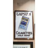 Capstan Cigarettes Sold Here advertising enamel sign.