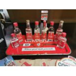 Cork Dry Gin advertising drinks' tray and contents