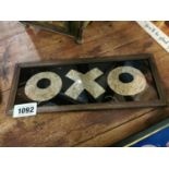 Oxo reverse painted glass advertisement.