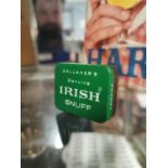 Gallaher's Irish Snuff advertising tin.