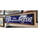 Fry's Pure Concentrated Cocoa enamel advertising sign.