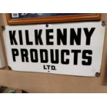 Kilkenny Products Ltd enamel advertising sign.