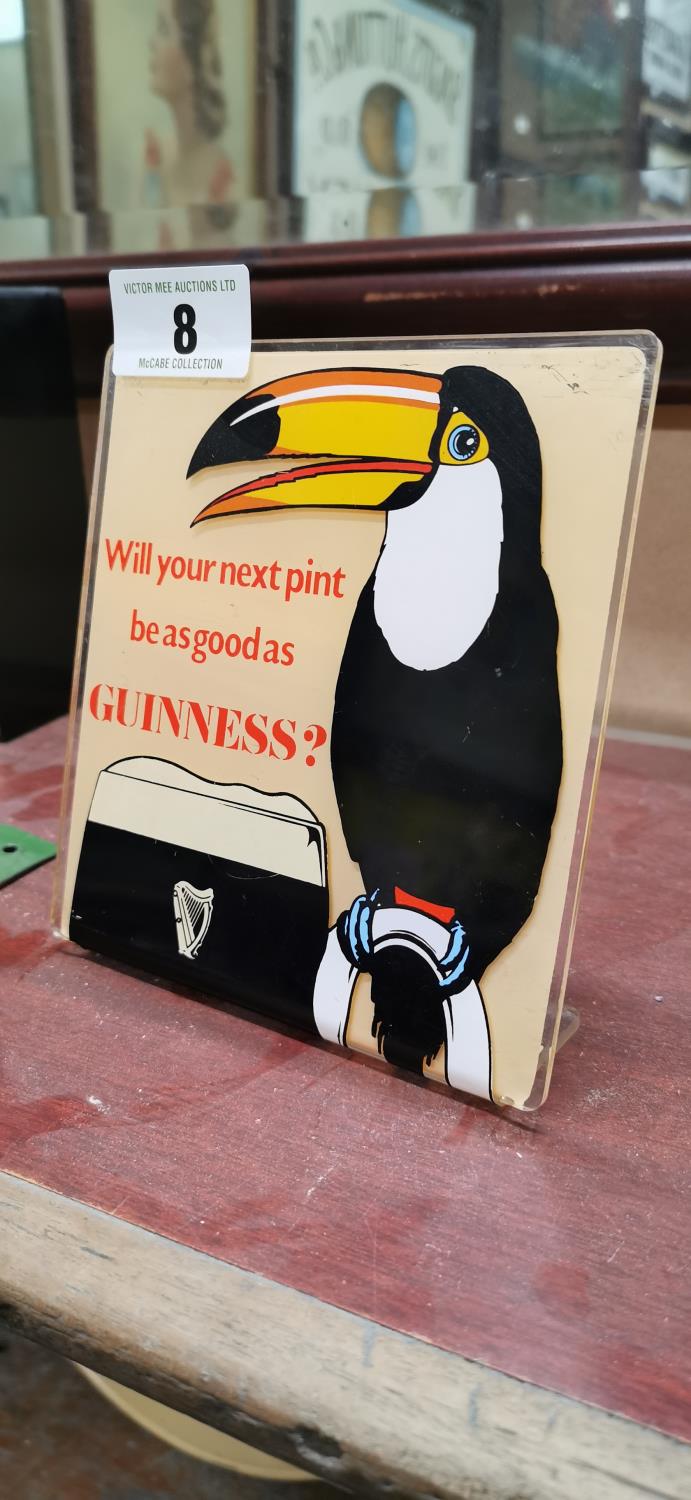 Will Your Next Pint Be As Good As A Guinness, Perspex shelf advertising sign.